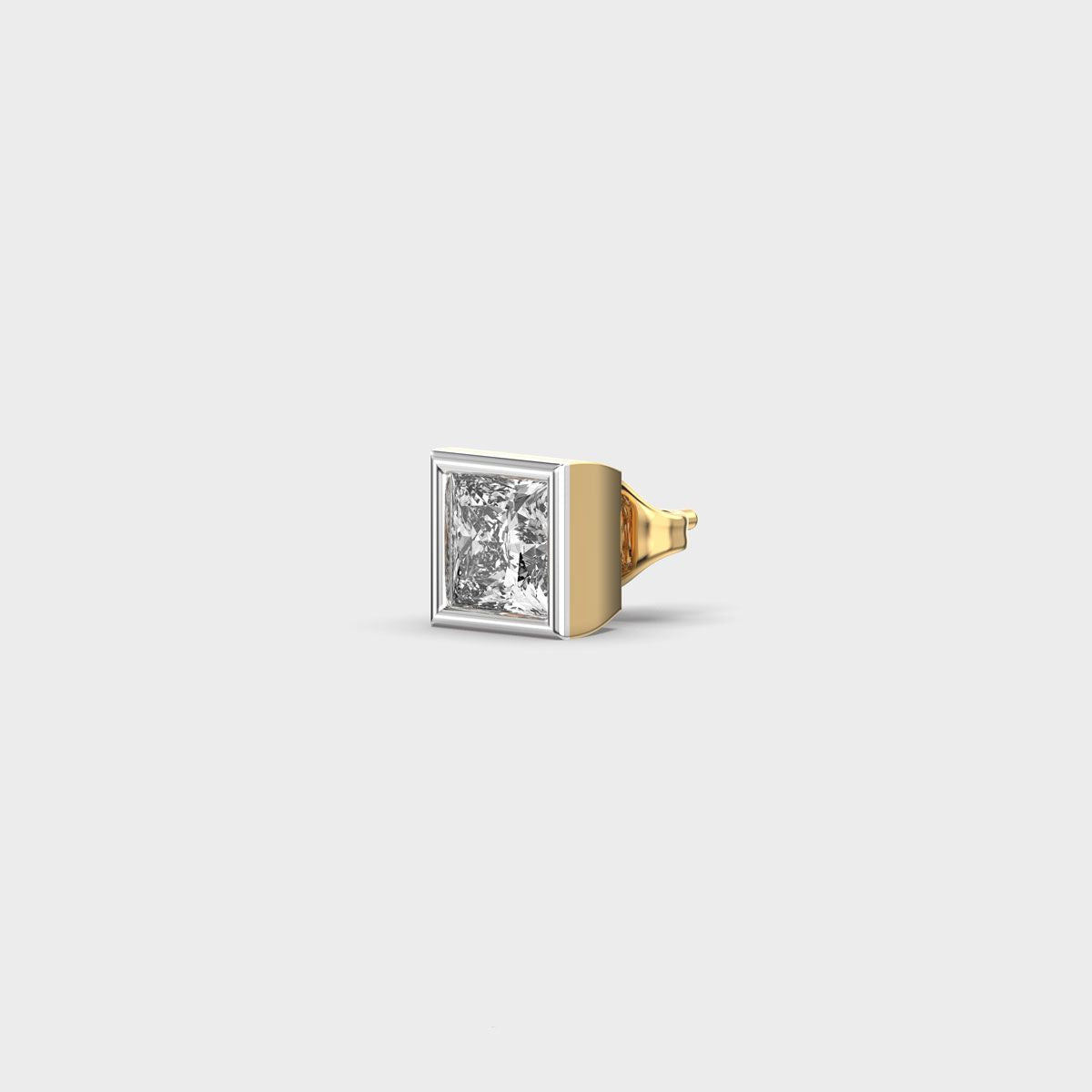 Apex Gleam Princess Cut Diamond Stud
