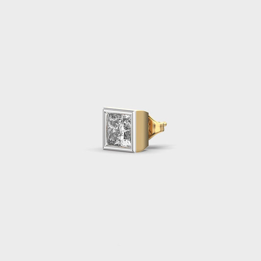 Apex Gleam Princess Cut Diamond Stud
