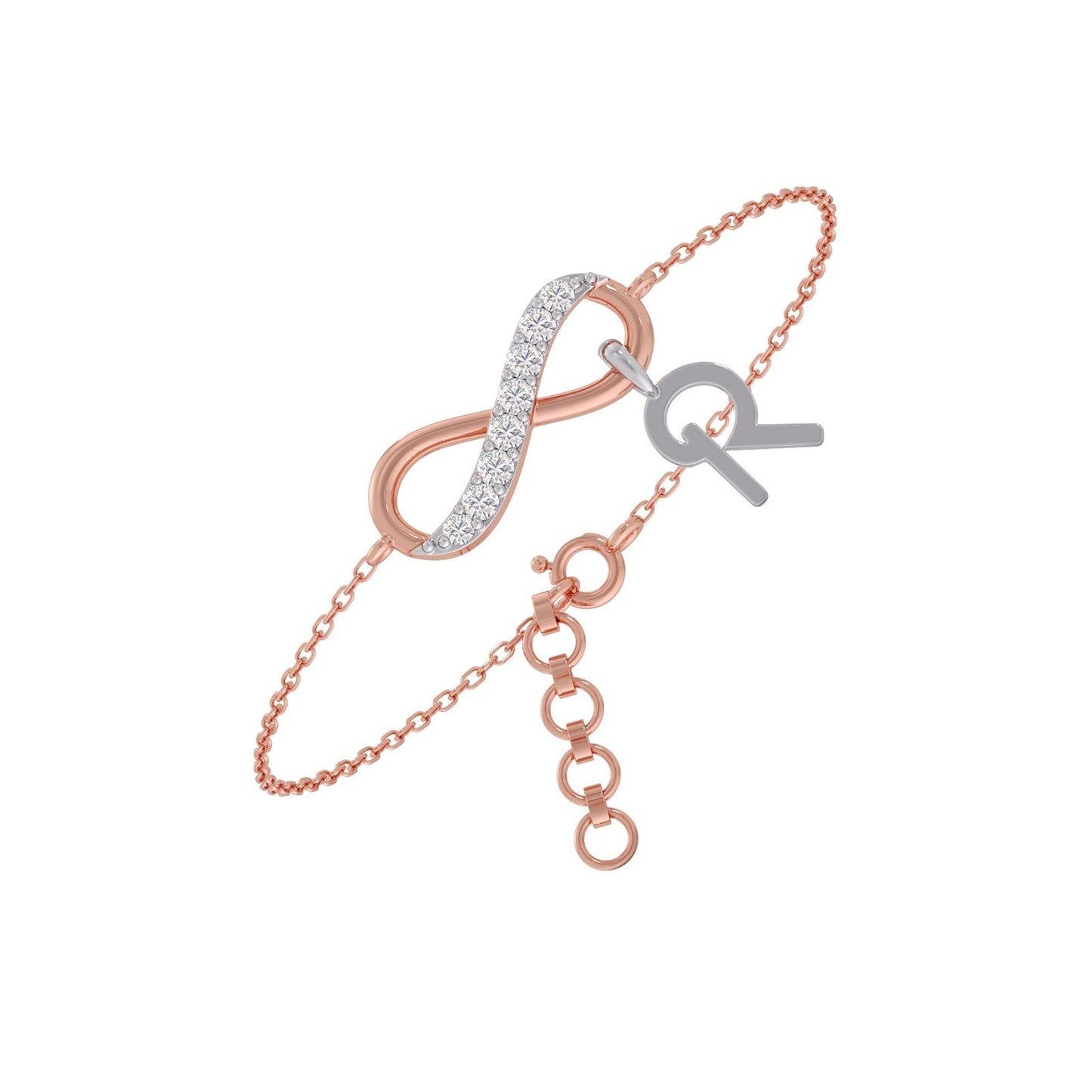 Unending Light Link R Diamond  Kids Bracelet