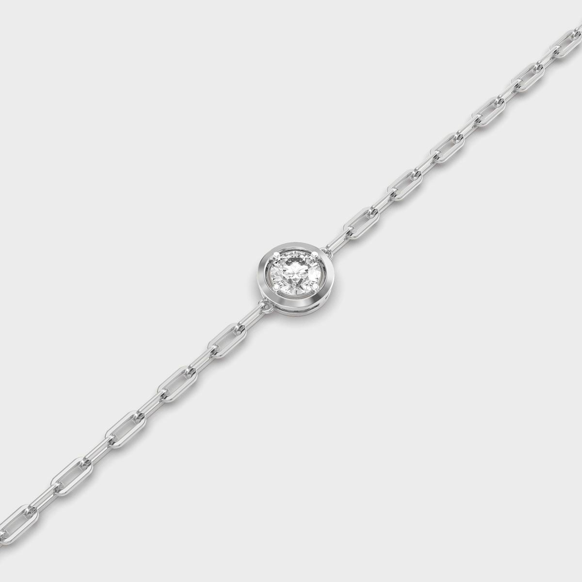 Solitaire Link Diamond Bracelet
