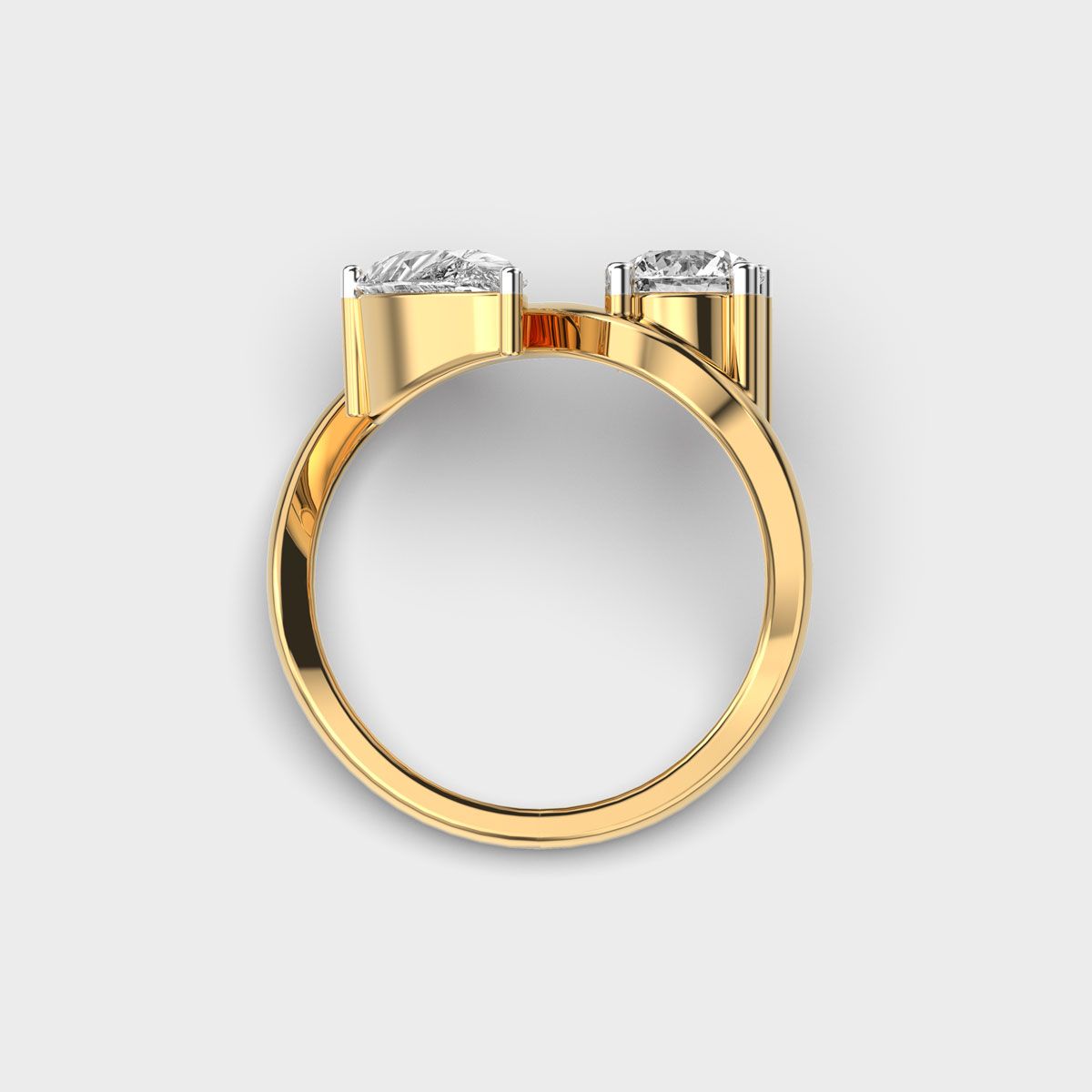 Us Together in Unity Diamond Ring - View 4