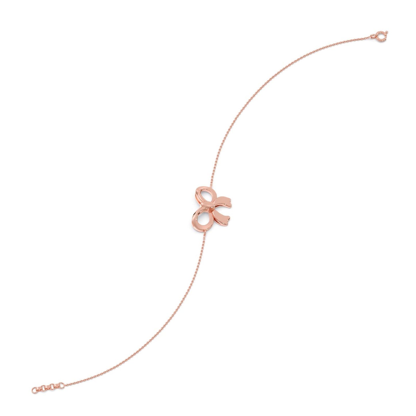 Velvet Ribbon Plain Gold Chain Bracelet