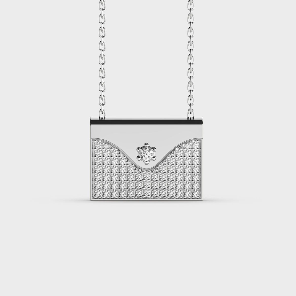Special Message For You Engraveable Diamond Necklace