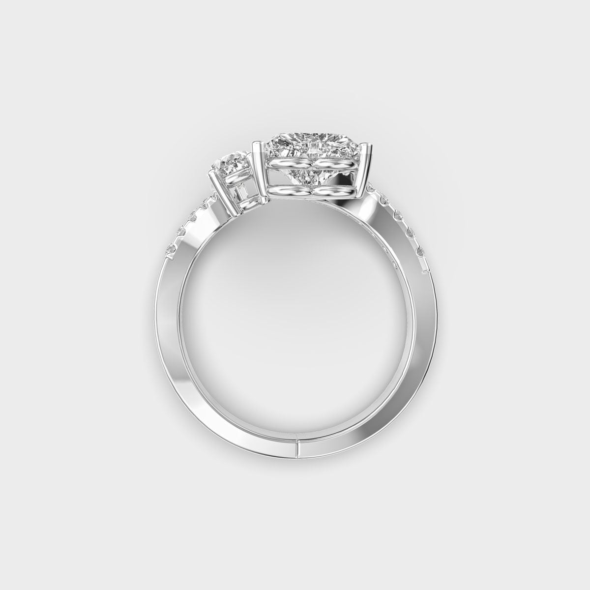 Rising Heart Diamond Ring - View 6