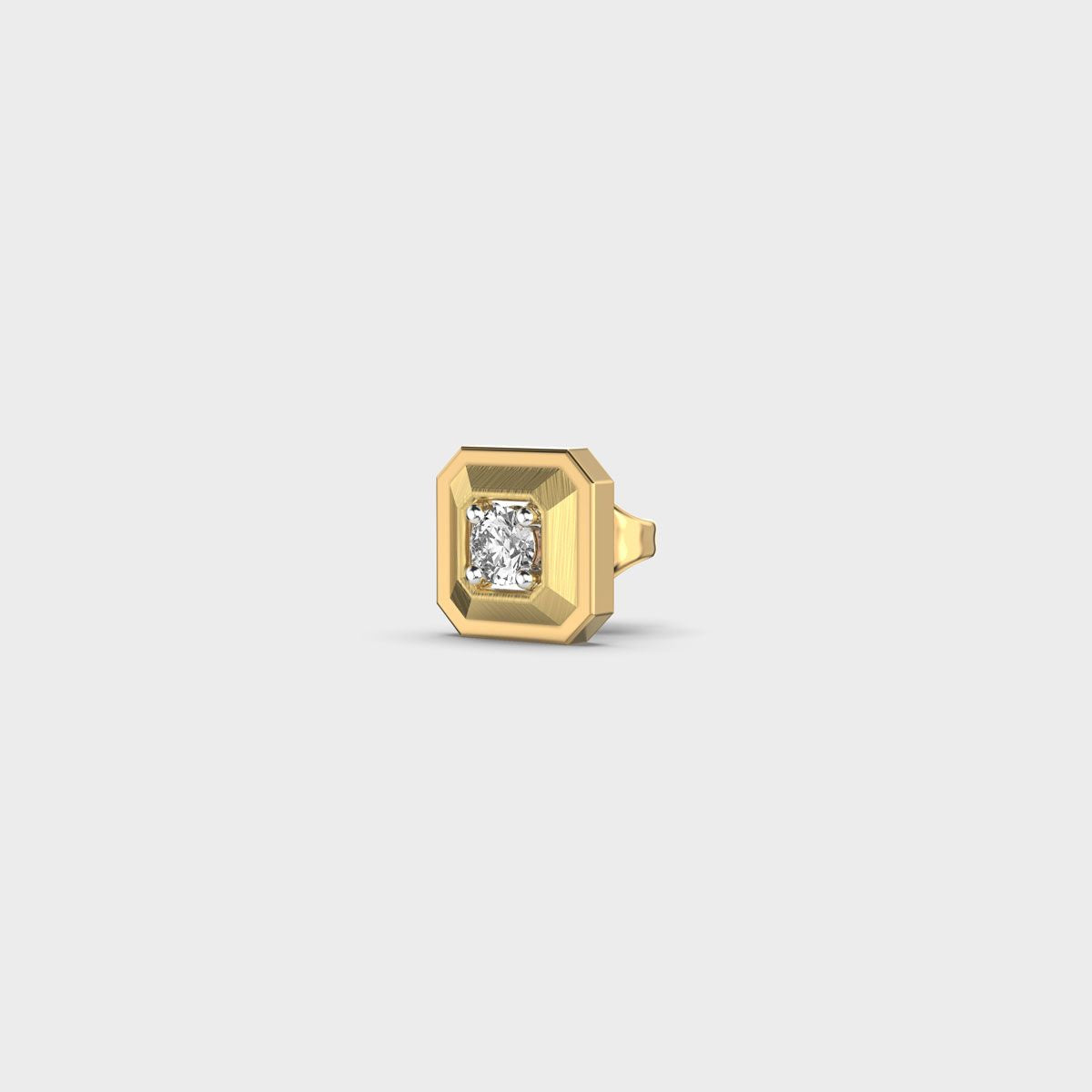 Octagonal Diamond Glamour Studs For Men