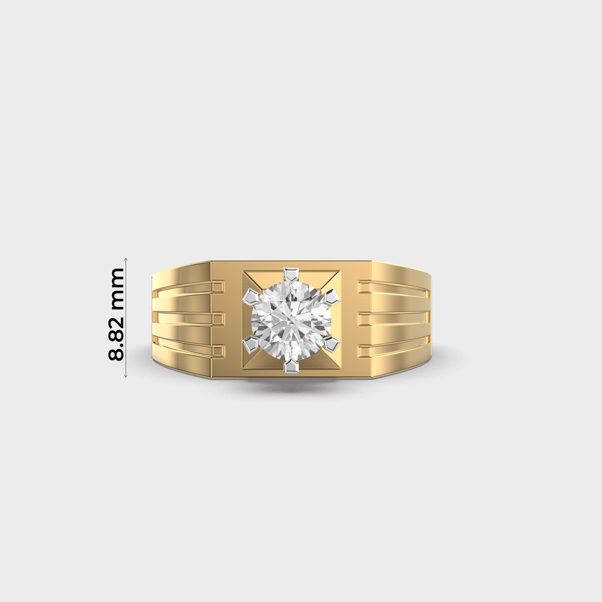 Zenith Shine Diamond Ring For Men - View 5