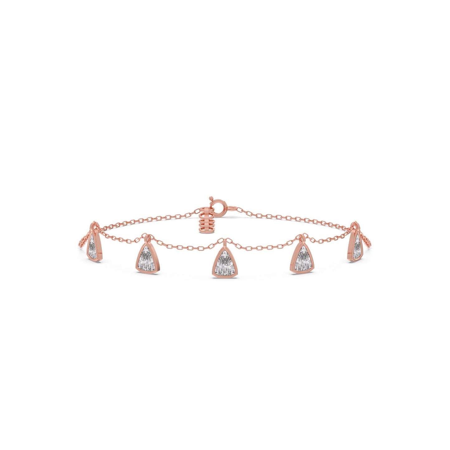 Curved Trillion Chain Bracelet