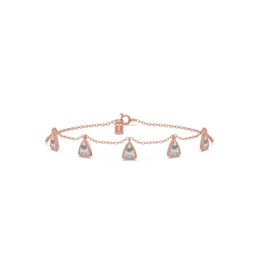 Curved Trillion Chain Bracelet