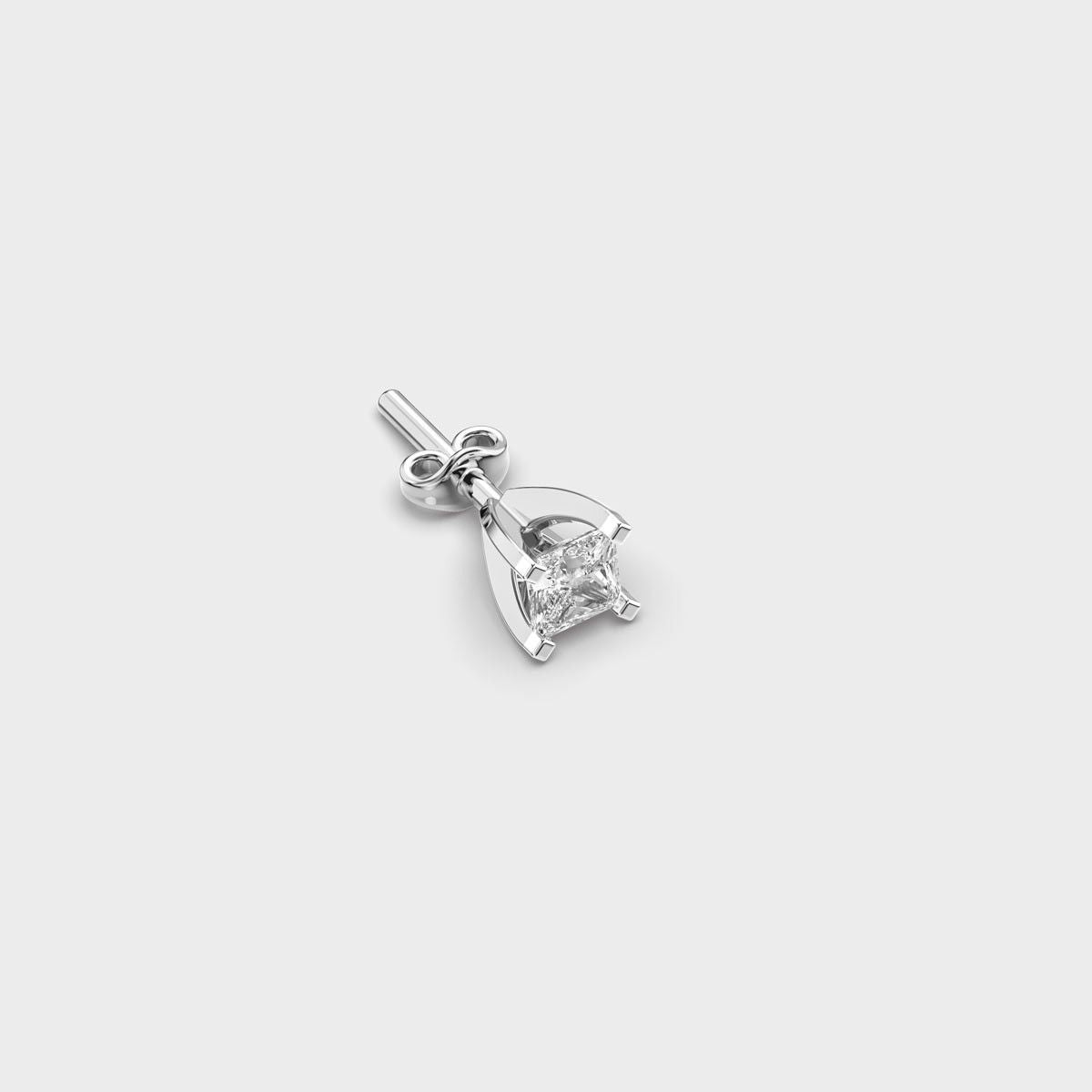 Nova Princess Cut Diamond Stud For Men