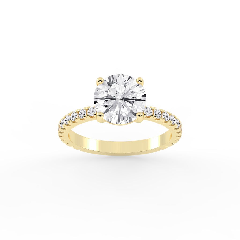 Elysian Crown Solitaire Ring
