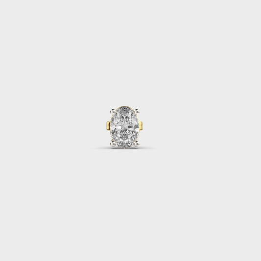 Flux Oval Diamond Studs For Men