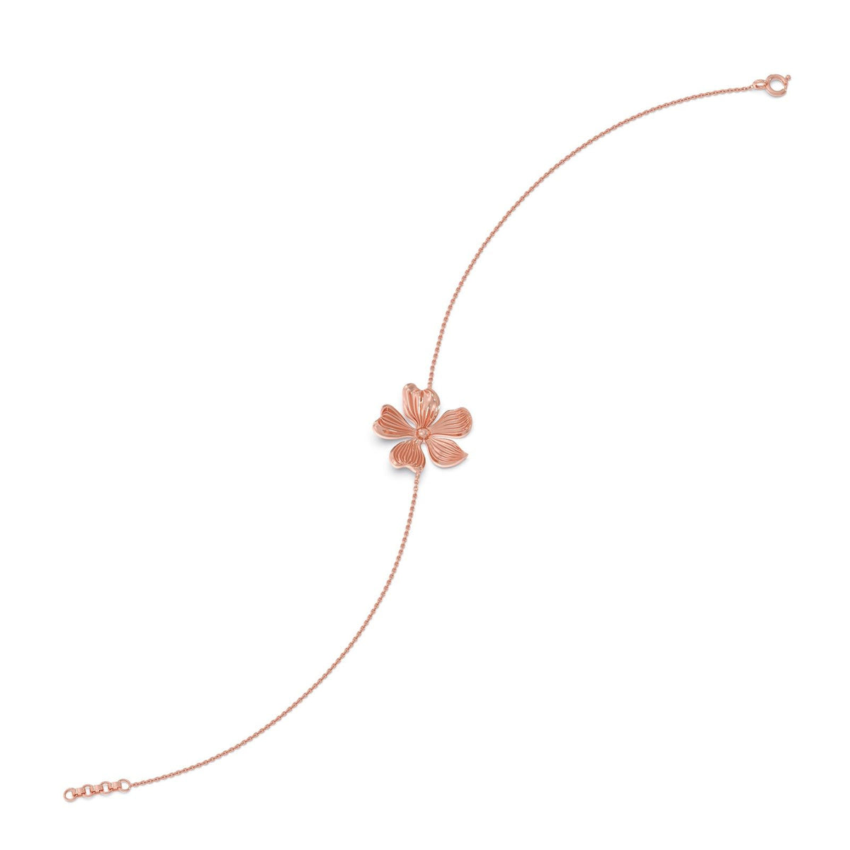 Floret Plain Gold Chain Bracelet