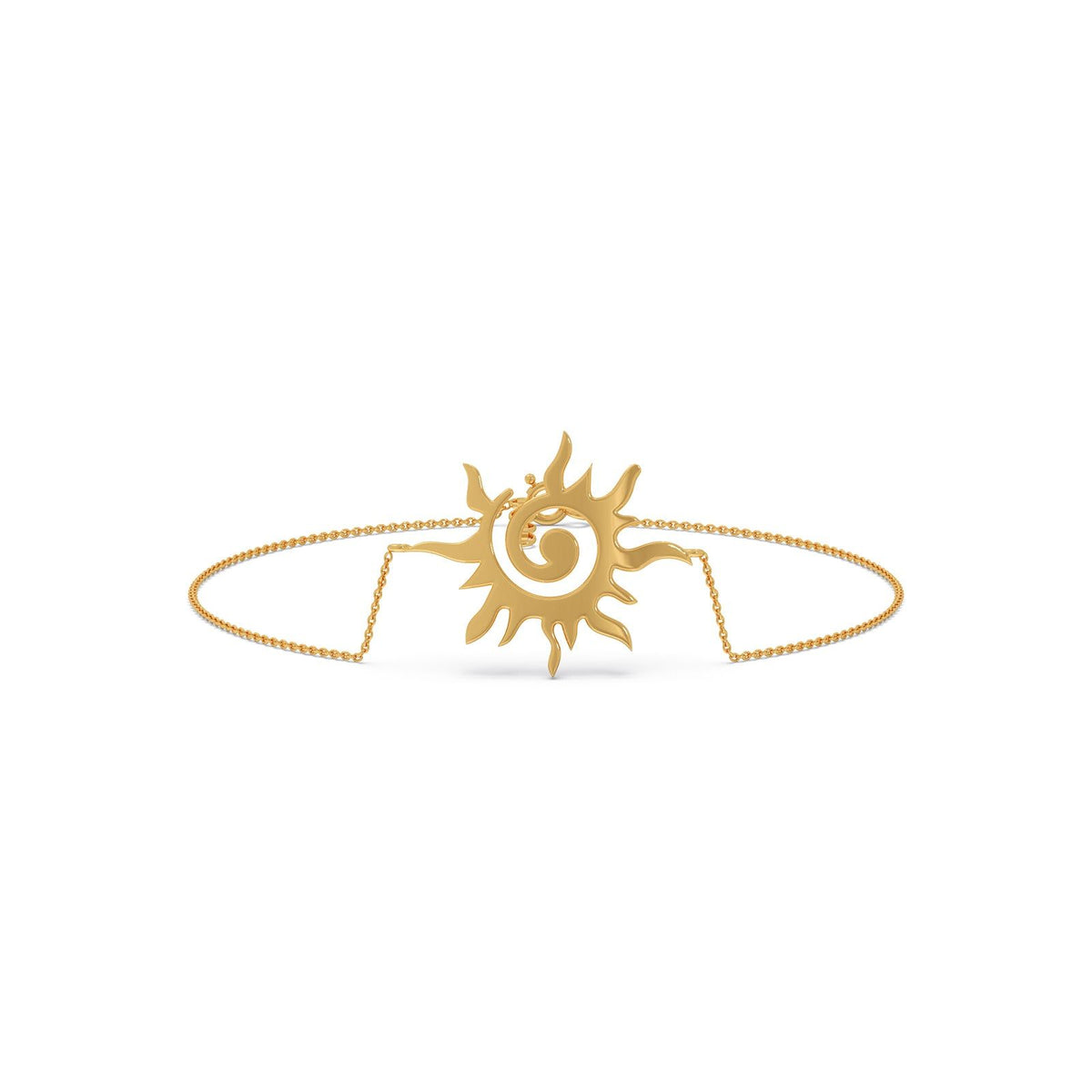 Kinetic Sun Plain Gold Chain Bracelet
