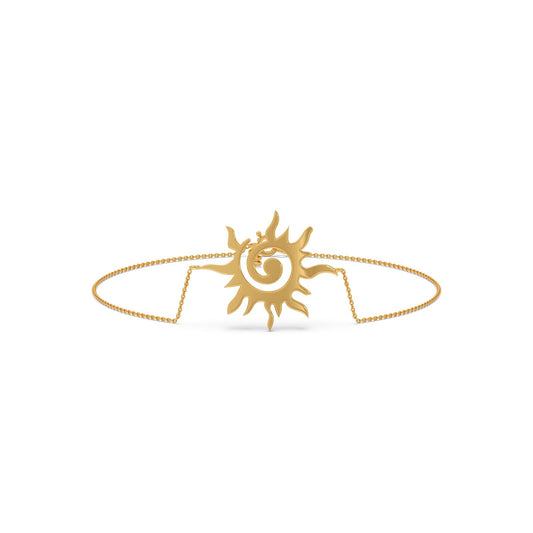 Kinetic Sun Plain Gold Chain Bracelet