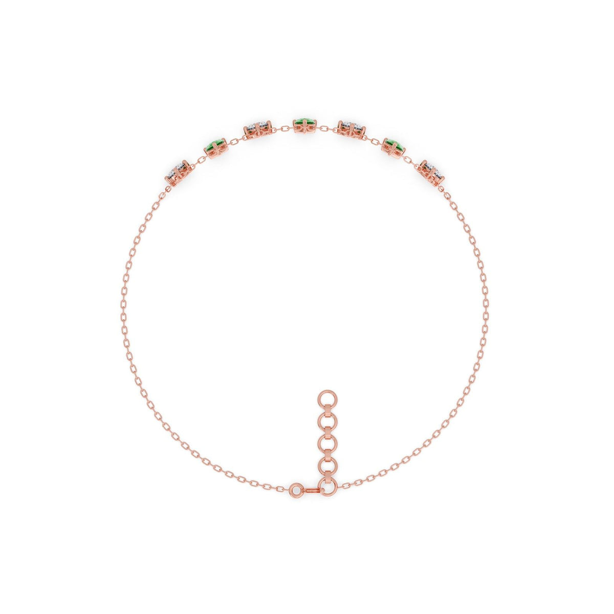 Verdant Sparkle Diamond Chain Bracelet