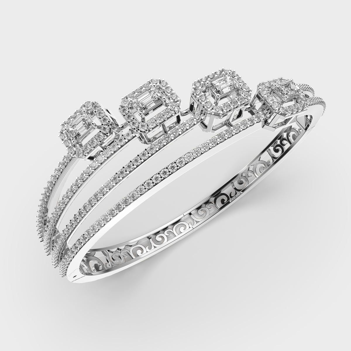 Flowing Harmony Step Diamond Bracelet