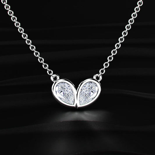 Pear Shape Diamond Necklace