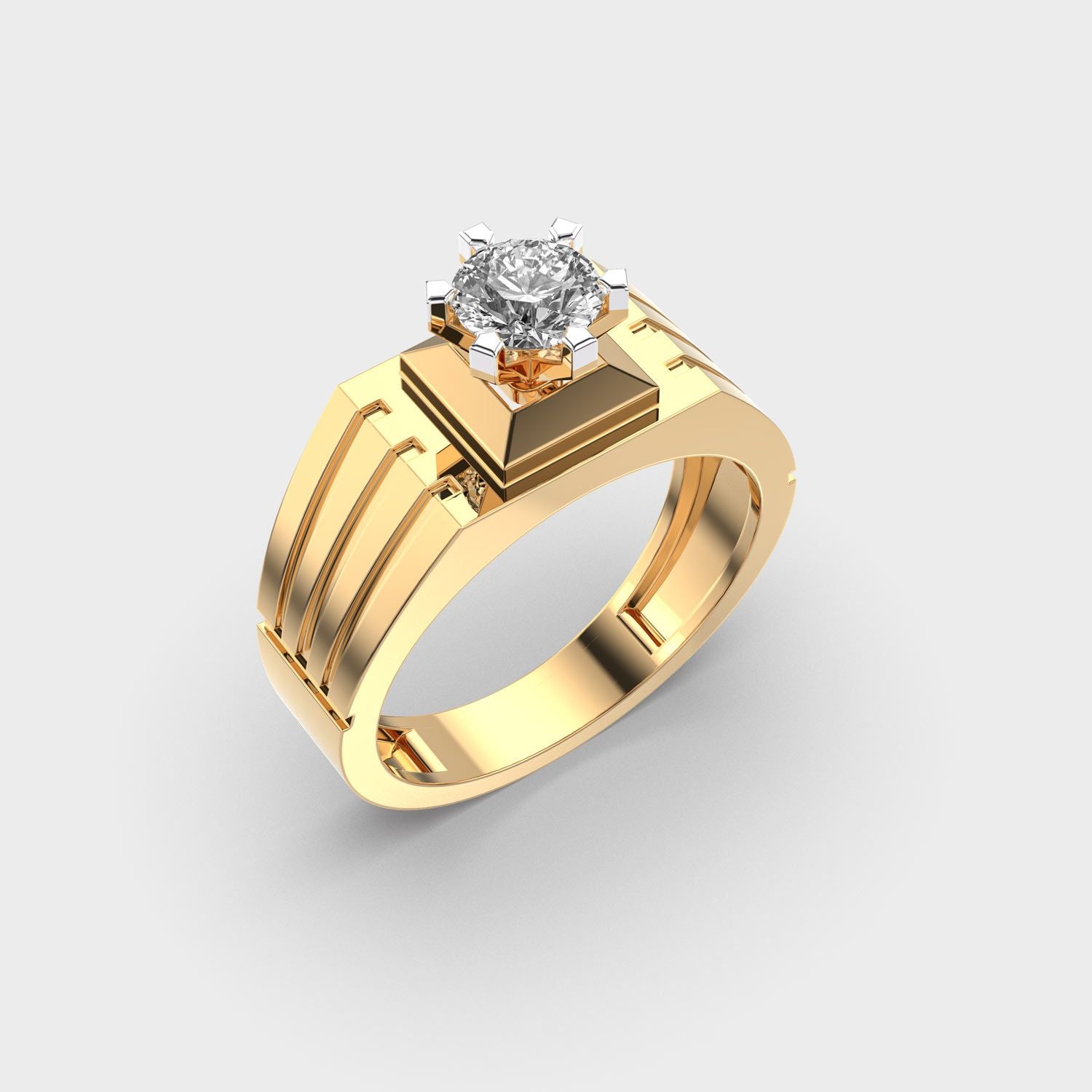 Zenith Shine Diamond Ring For Men - View 11