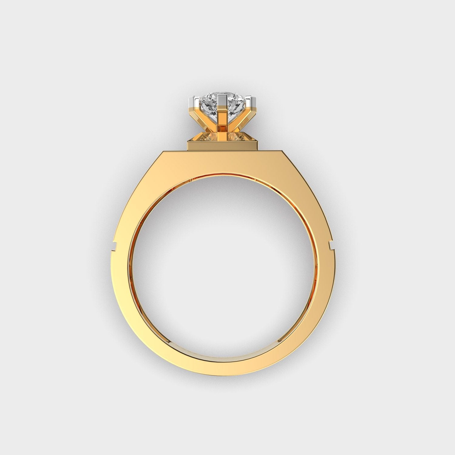 Zenith Shine Diamond Ring For Men - View 13