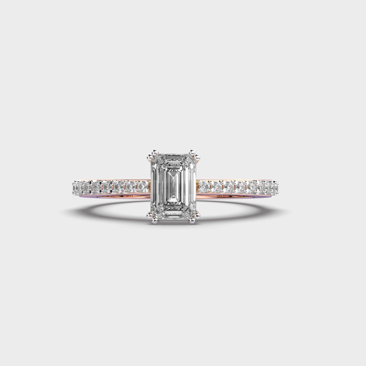 Emerald Diamond Pave Band Ring - View 6