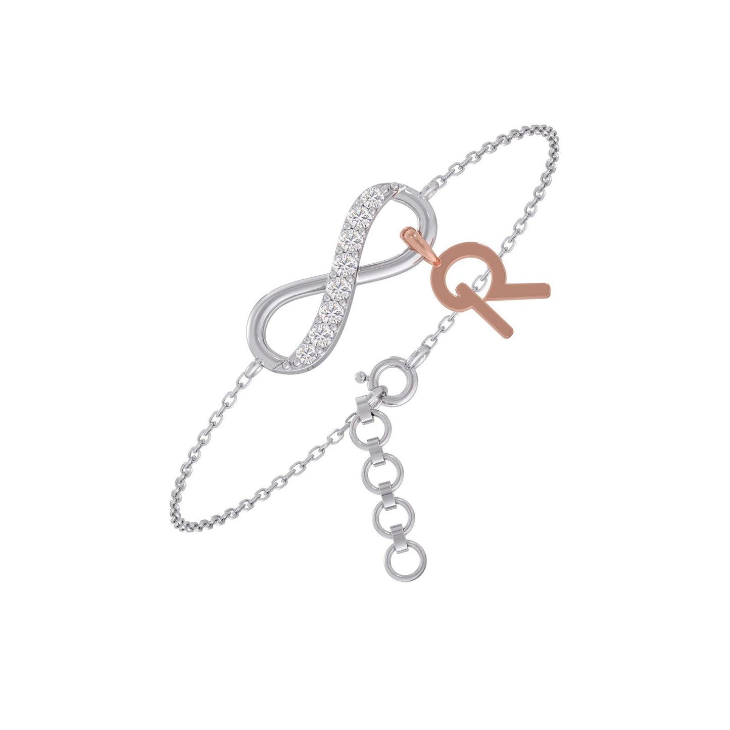 Unending Light Link R Diamond  Kids Bracelet