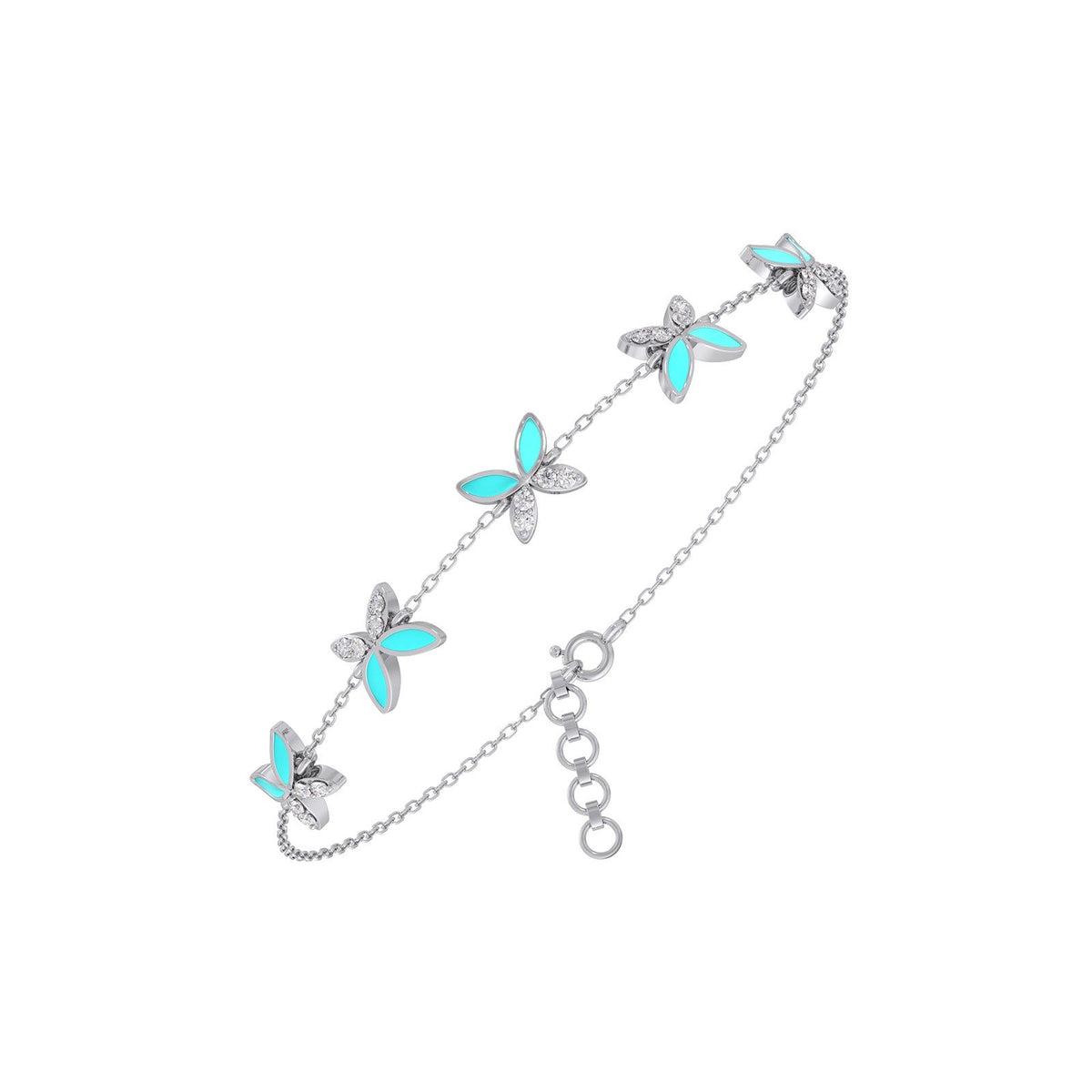 Fleur Butterfly Diamond Chain Bracelet
