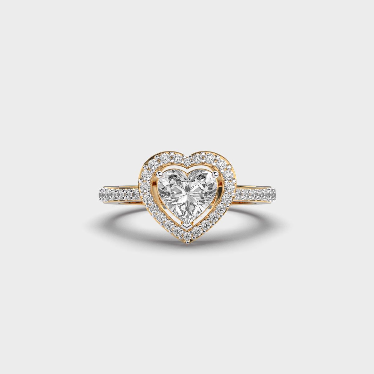 She Said Yes Heart Diamond Ring - View 1