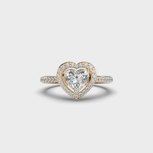 She Said Yes Heart Diamond Ring - View 1
