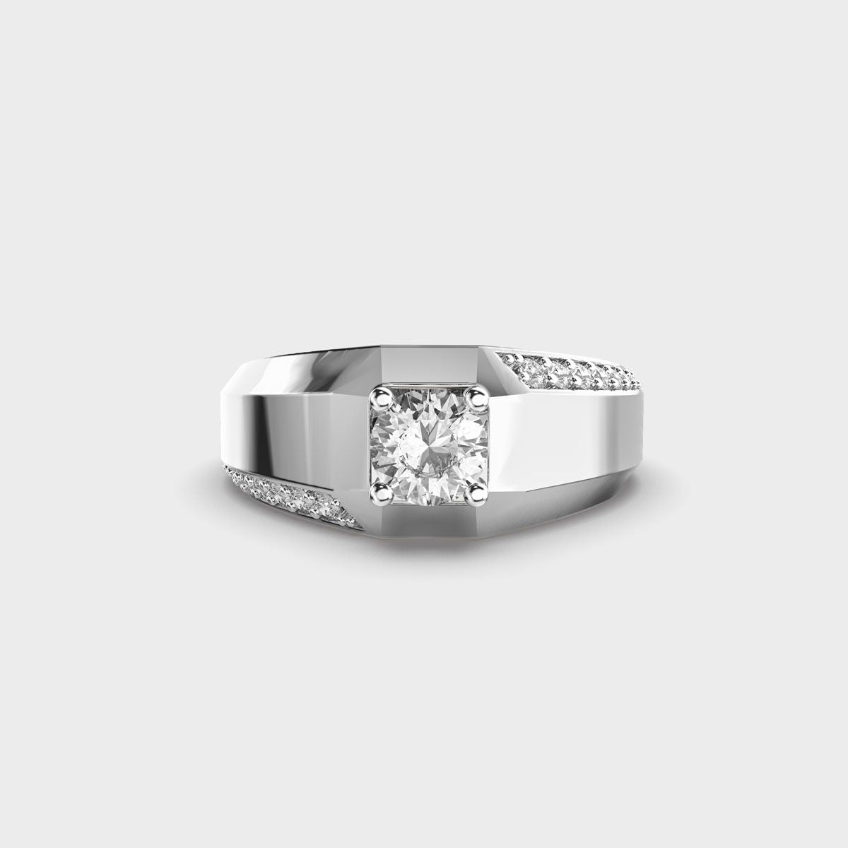 Classic Diamond Band Ring For Men - View 7