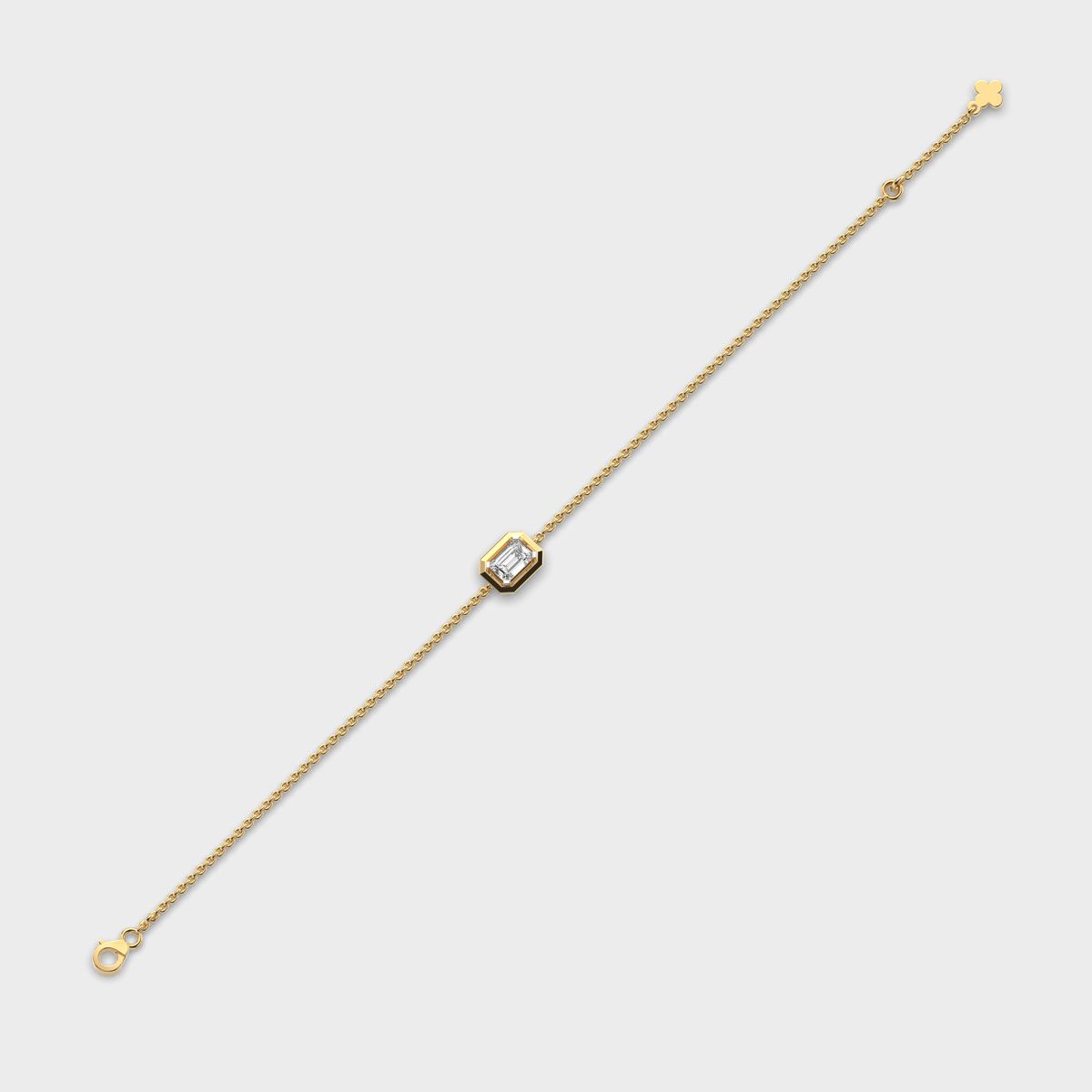 Minimal Everyday Emerald Diamond Bracelet