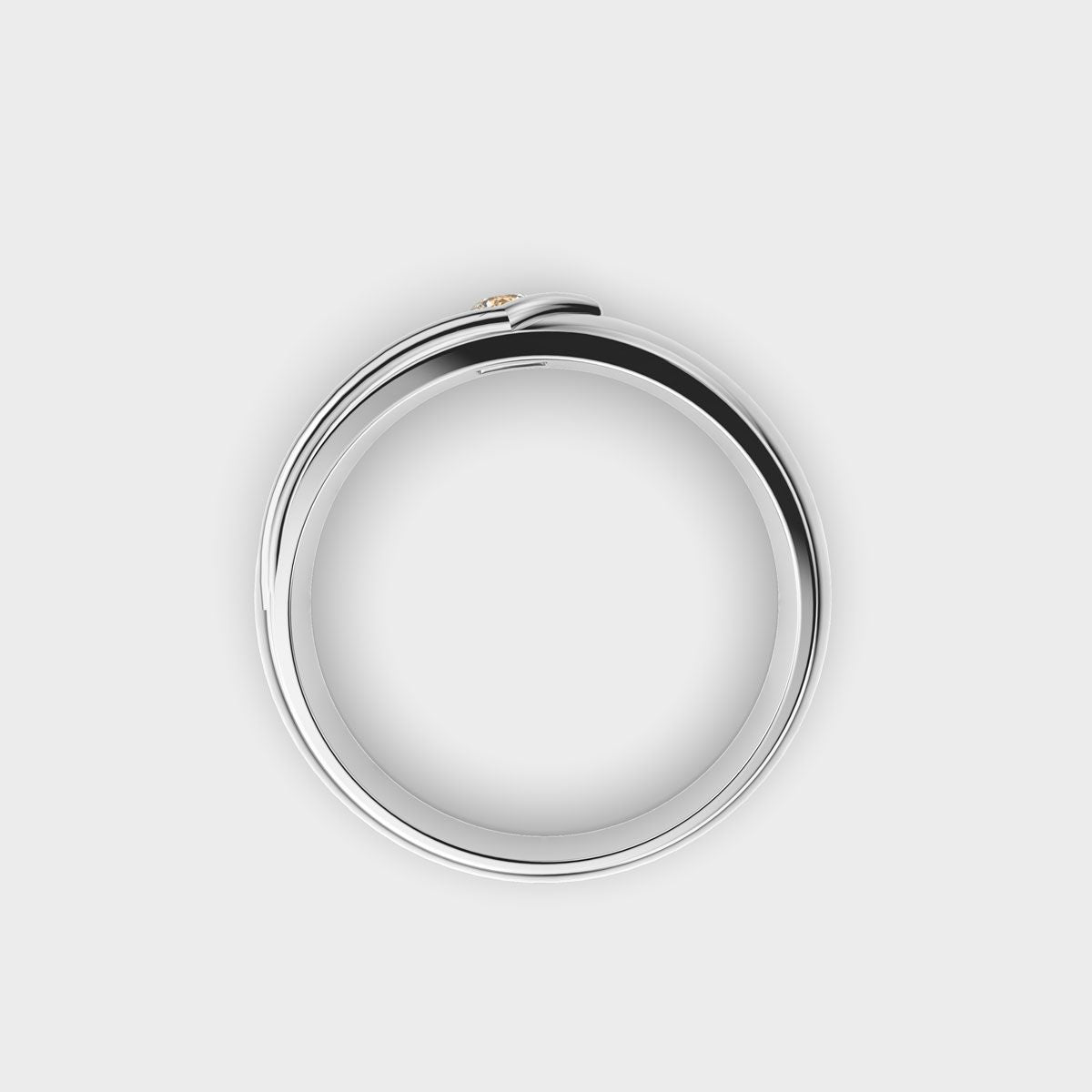 Modern Diamond Band Ring For Men - View 9
