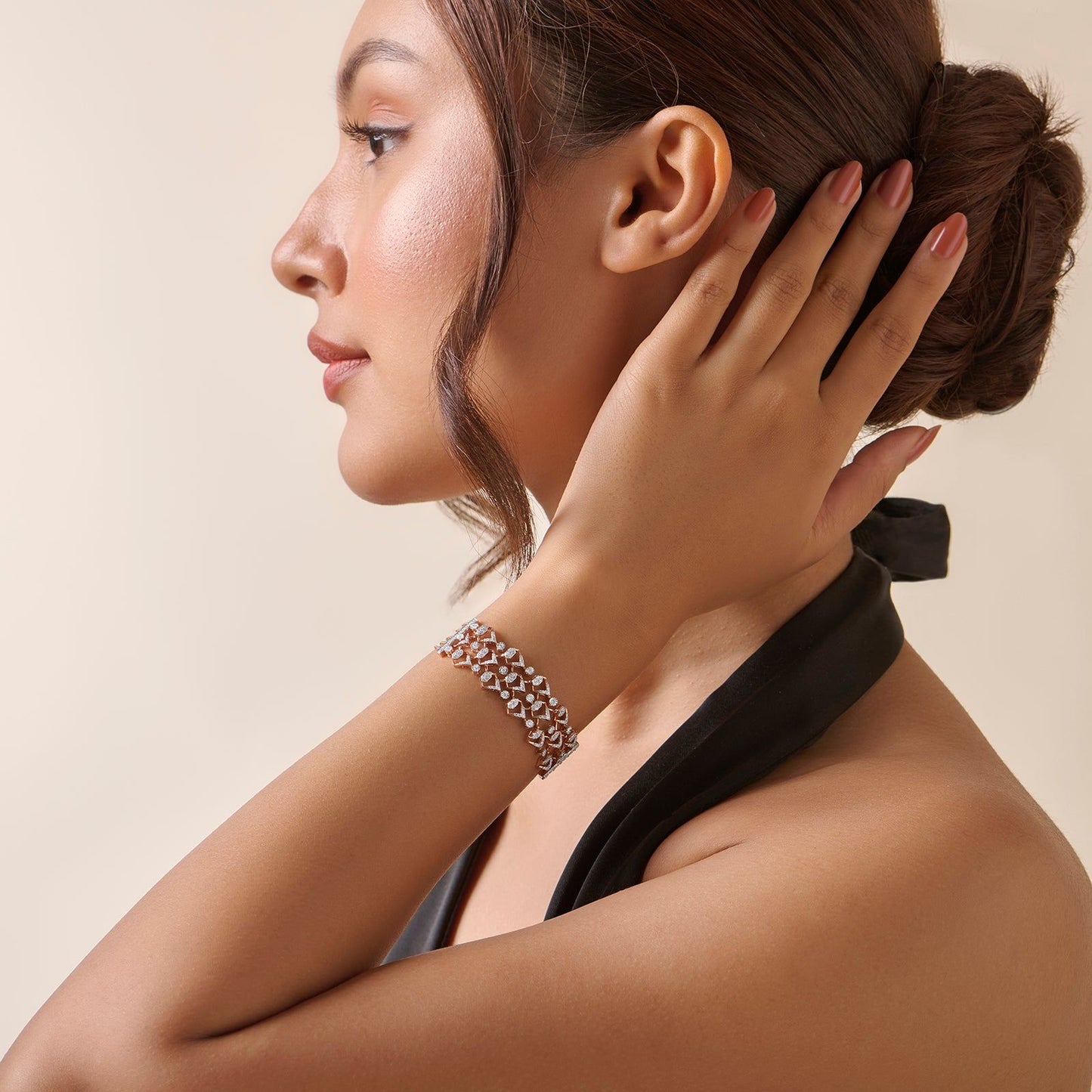 Orluxe Link Diamond Chain Bracelet