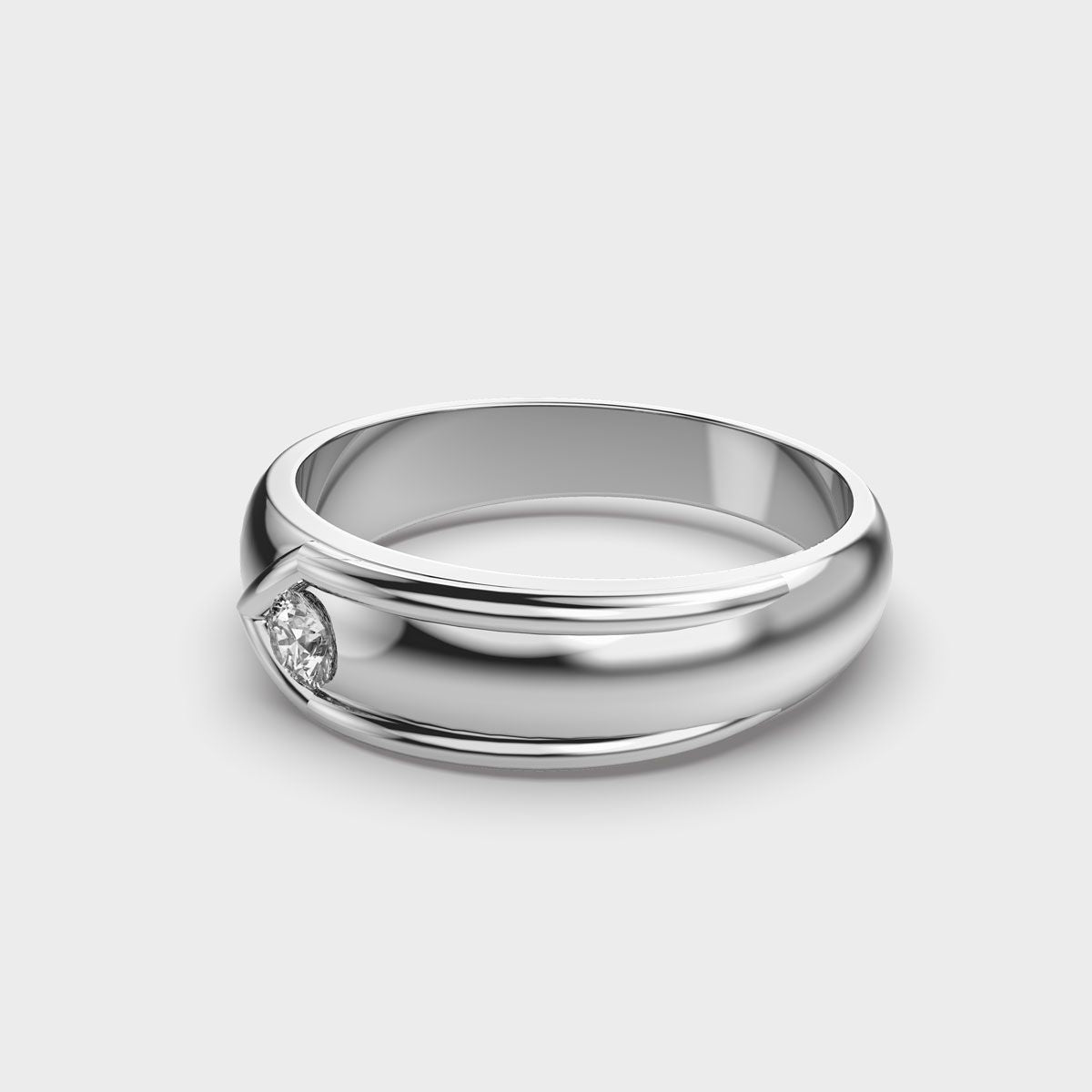 Modern Diamond Band Ring For Men - View 8