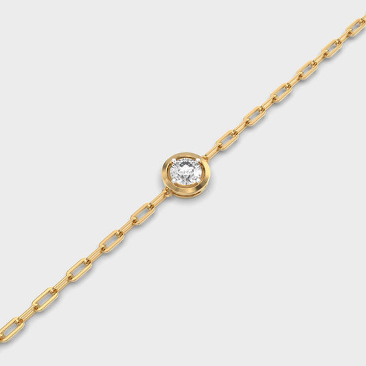 Solitaire Link Diamond Bracelet