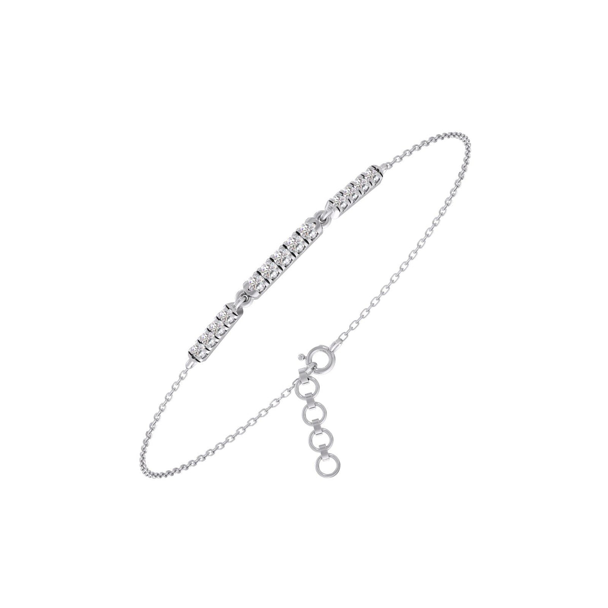 Sequence Diamond Chain Bracelet
