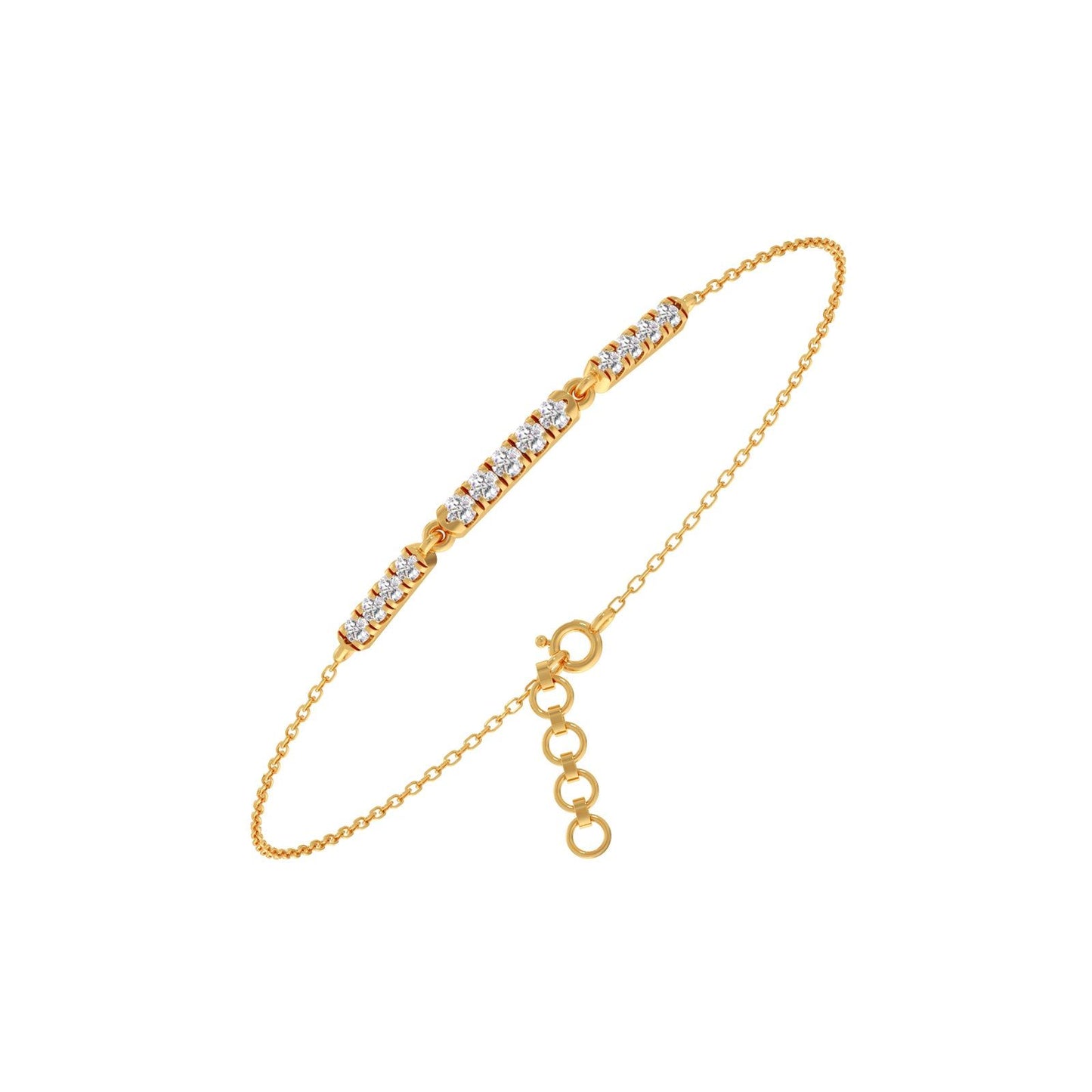 Sequence Diamond Chain Bracelet