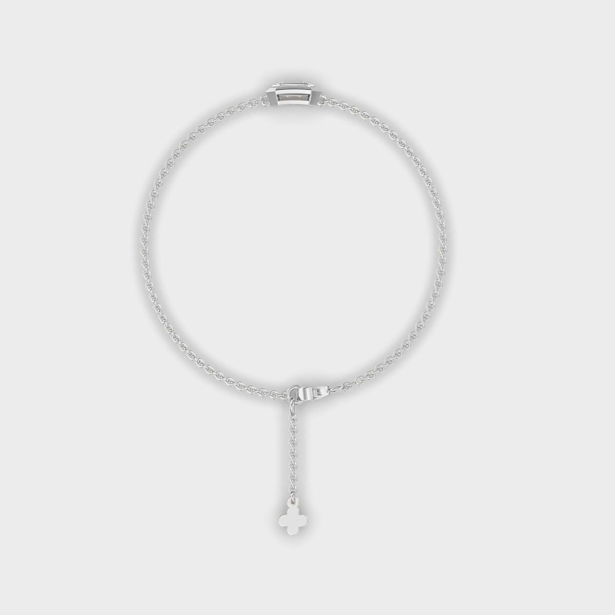 Minimal Emerald Diamond Bracelet
