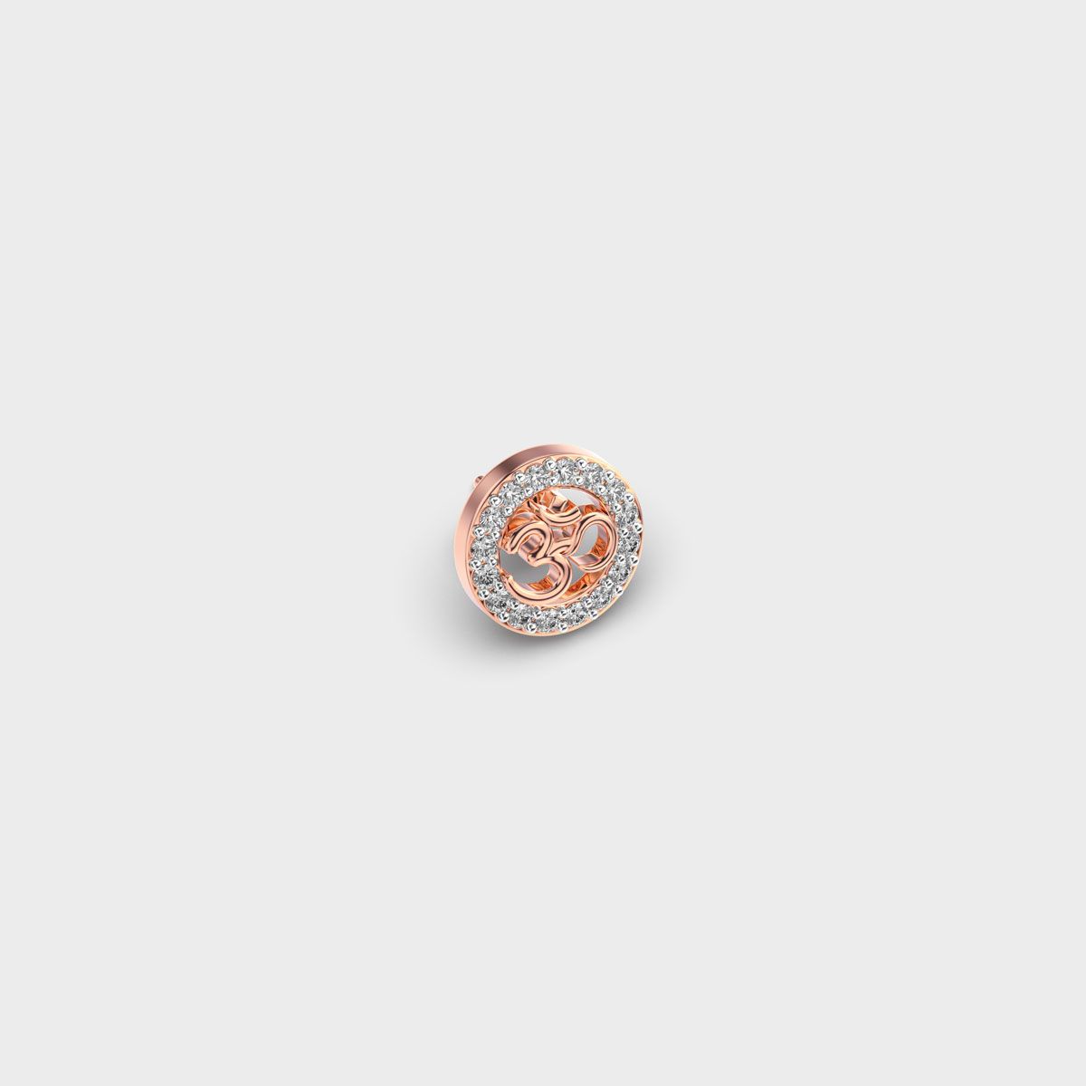 Amber Om Diamond Stud For Men