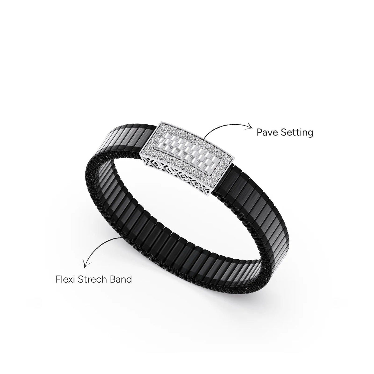 Strata Diamond Men's Bracelet