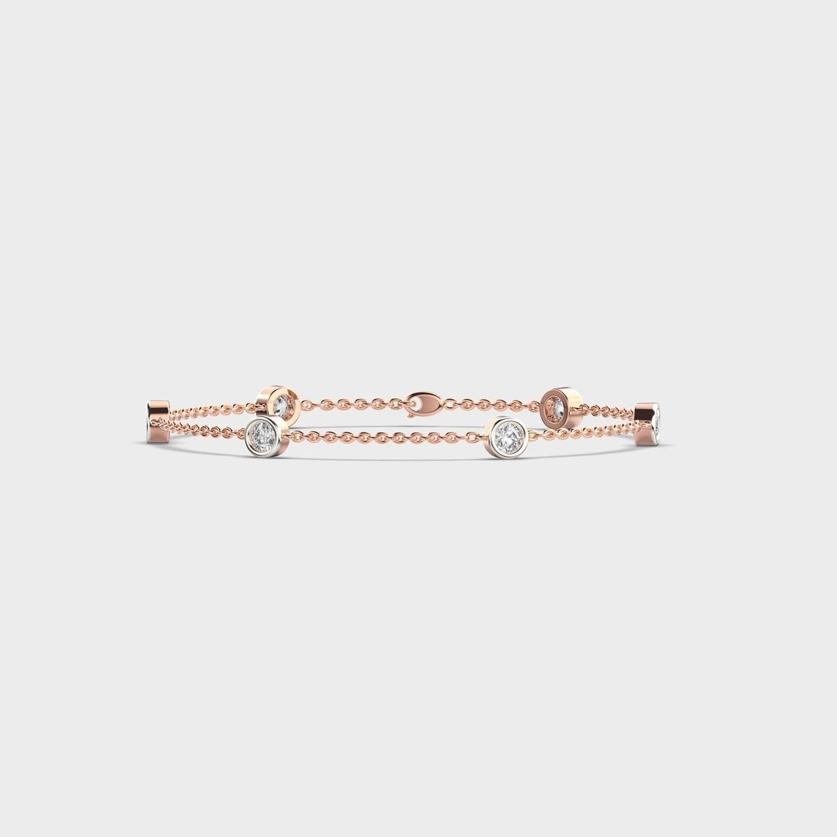 Minimal Celeste Round Diamond Bracelet