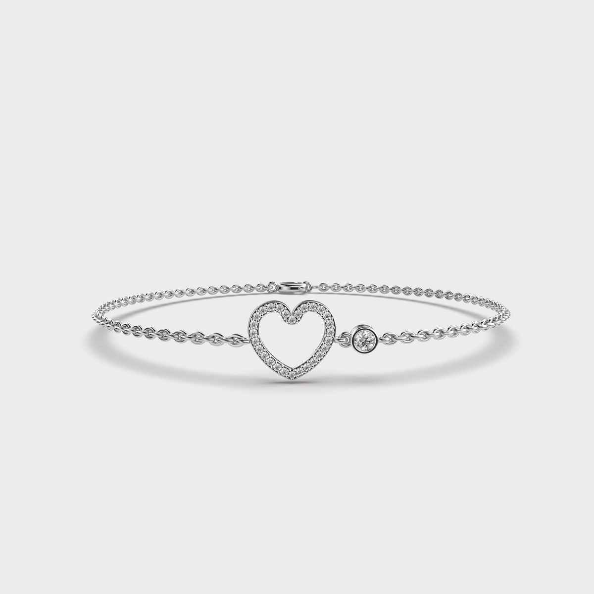 All Hearts Together Diamond Bracelet