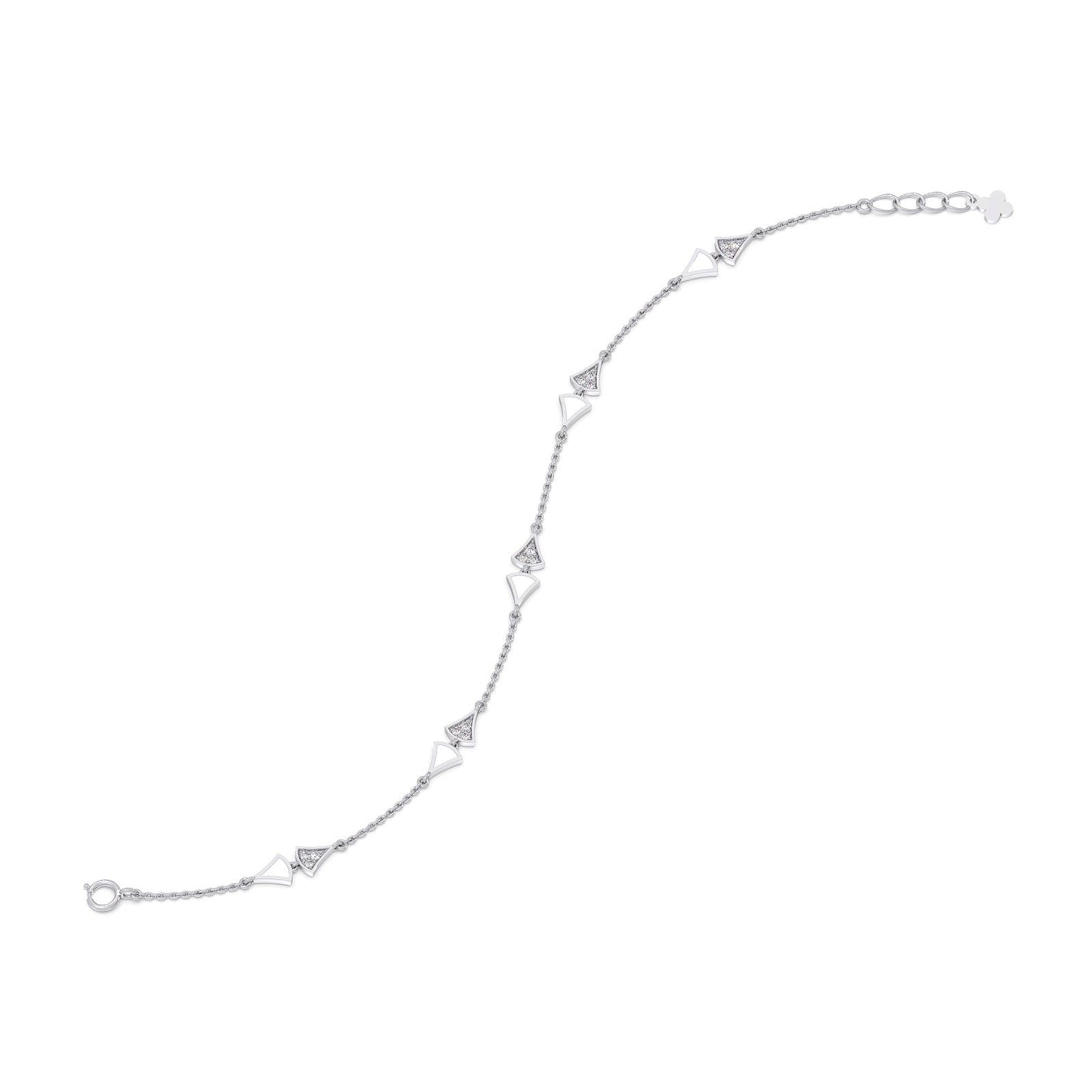 Vector Triangle-Link Diamond Chain Bracelet
