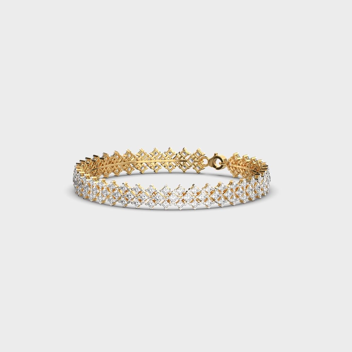 Pear Vine Diamond Link Bracelet