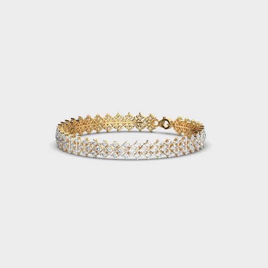 Pear Vine Diamond Link Bracelet