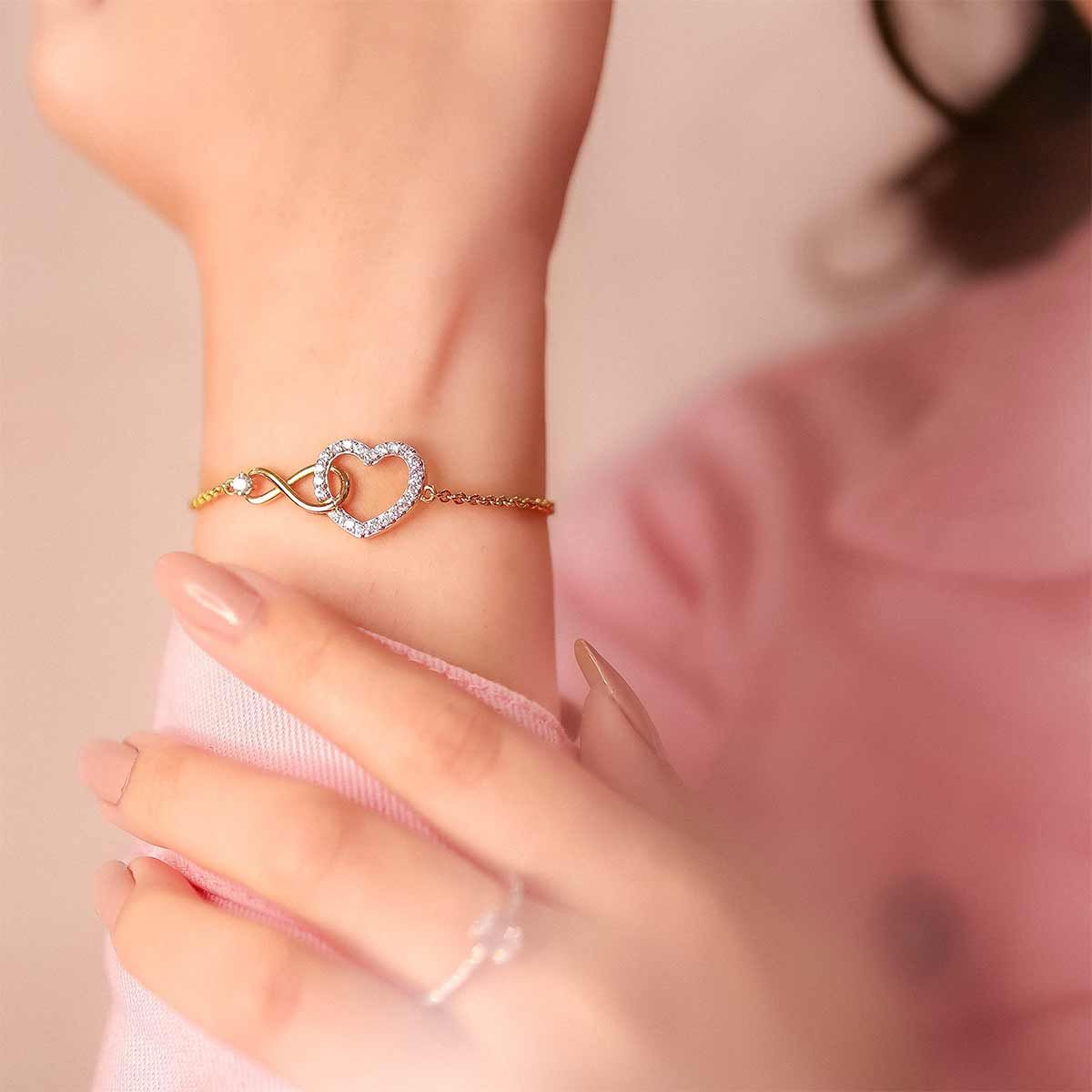 Eternal Love Chain Bracelet with Diamonds