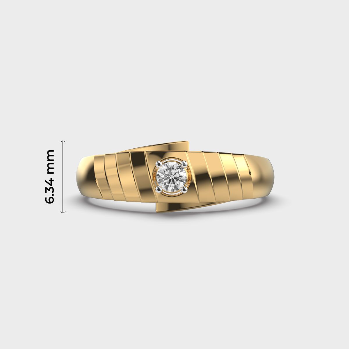 Serpentine Diamond Band Ring For Men - View 5