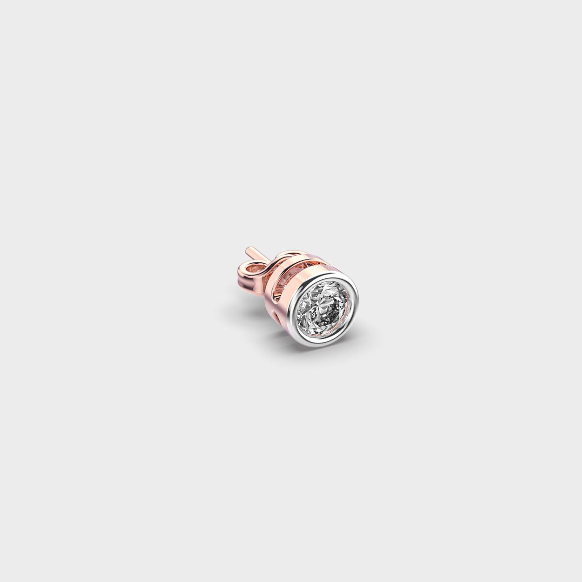 Shining Round Dot Diamond Stud For Men