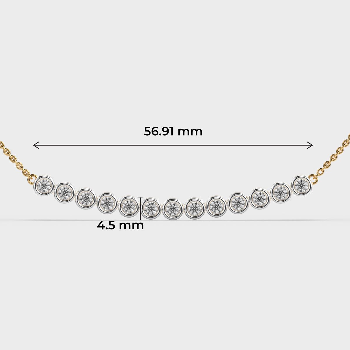 Stellar Stacks Diamond Necklace with Chain