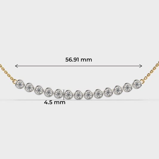 Stellar Stacks Diamond Necklace with Chain