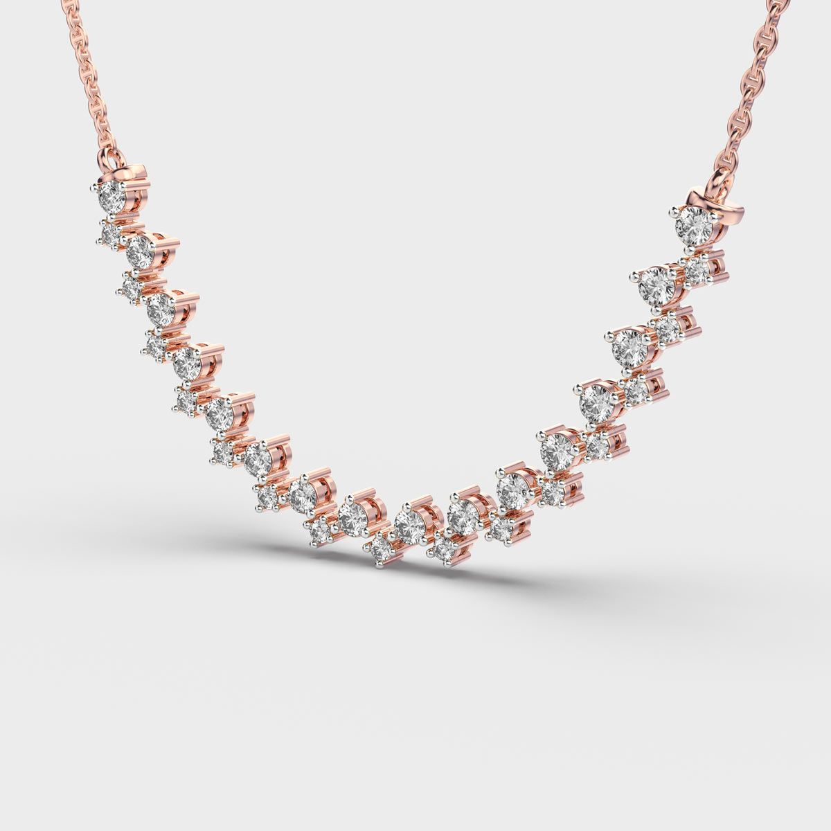 Charming Zigzags Diamond Necklace